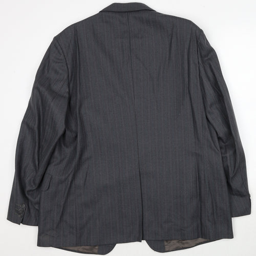 Dunn&Co. Mens Grey Striped Wool Jacket Suit Jacket Size 42 Regular