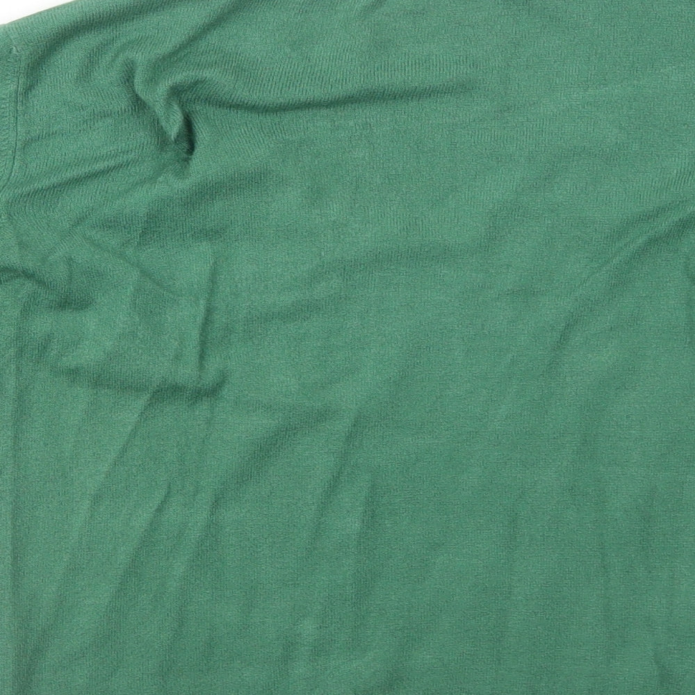 Per Una Womens Green V-Neck Viscose Pullover Jumper Size 12