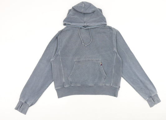 WOMbat Womens Grey Polyester Pullover Hoodie Size S Pullover