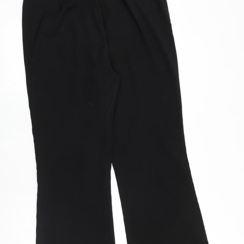 Etam Womens Black Polyester Trousers Size 16 Regular Zip