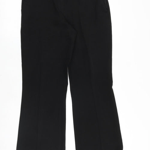 South Womens Black Polyester Trousers Size 12 Regular Zip