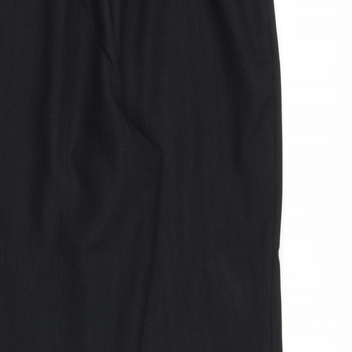 Marks and Spencer Womens Black Polyester Trousers Size 14 Regular