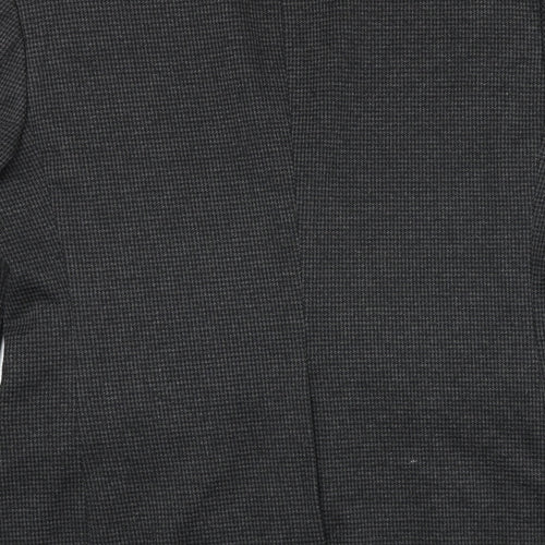 Marks and Spencer Mens Grey Geometric Wool Jacket Suit Jacket Size 42 Regular