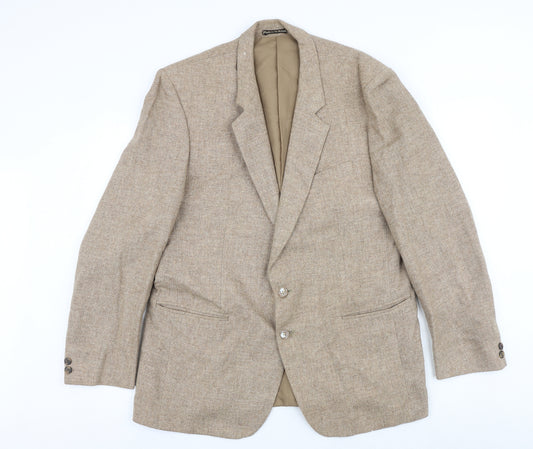 Hepworths Mens Beige Wool Jacket Blazer Size 44 Regular