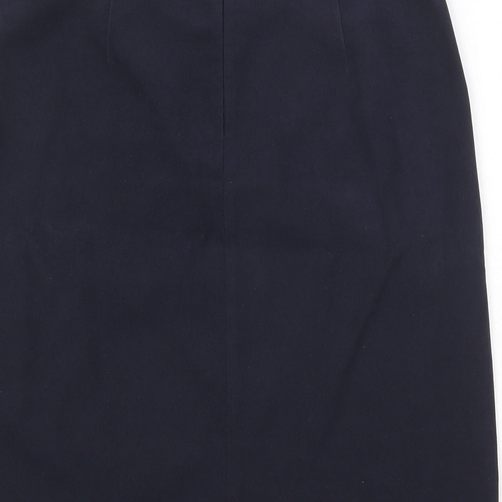 Bonmarché Womens Black Polyester A-Line Skirt Size 12 Regular Zip