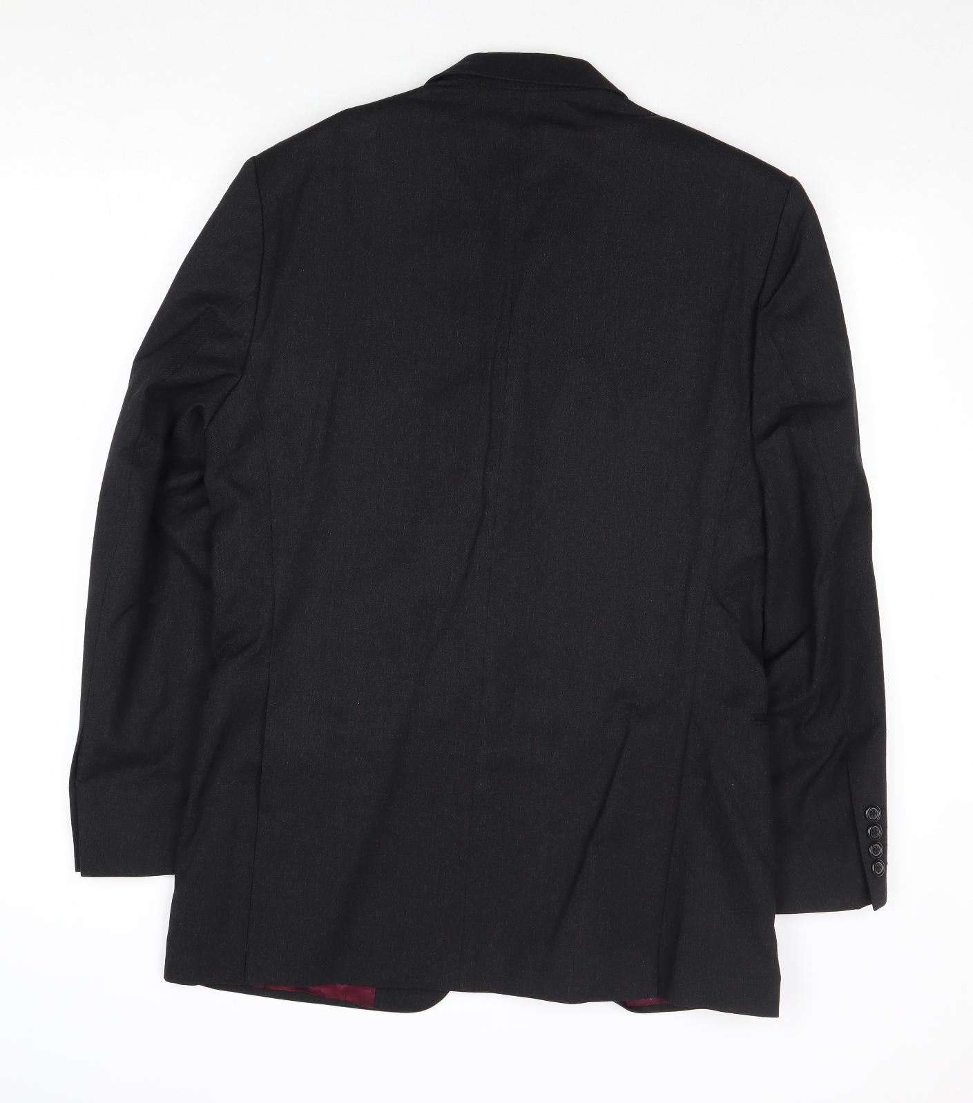 Giorgio Mens Grey Wool Jacket Suit Jacket Size 40 Regular