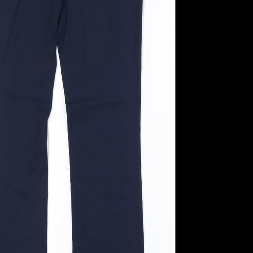 H&M Womens Blue Polyester Trousers Size 8 Regular Zip