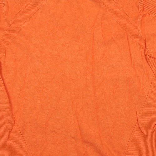 Principles Womens Orange Crew Neck Viscose Pullover Jumper Size 12 Pullover