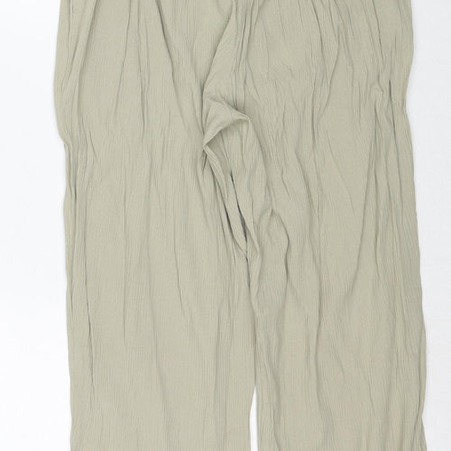 Damart Womens Beige Viscose Trousers Size 14 Regular Drawstring - Elastic Waist