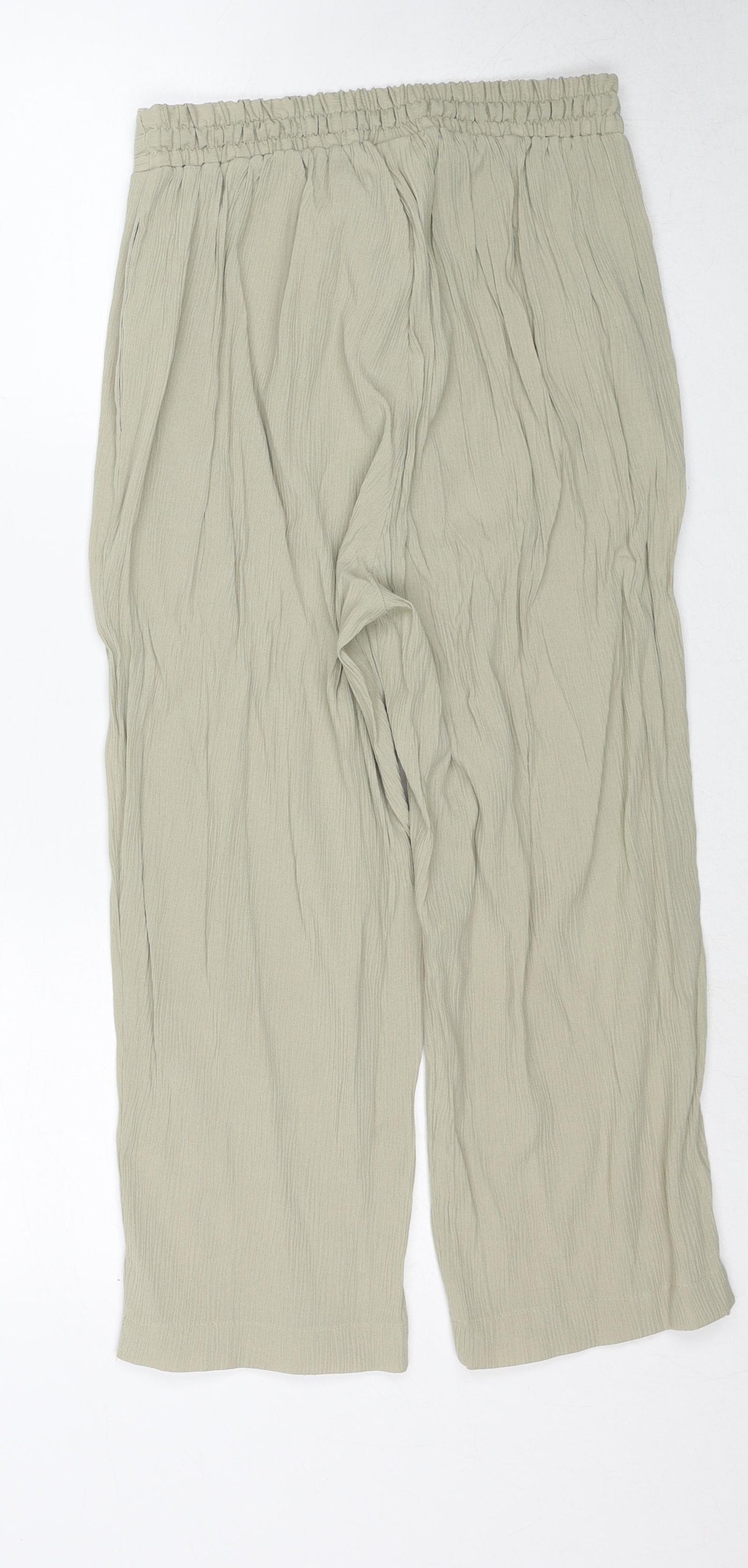 Damart Womens Beige Viscose Trousers Size 14 Regular Drawstring - Elastic Waist