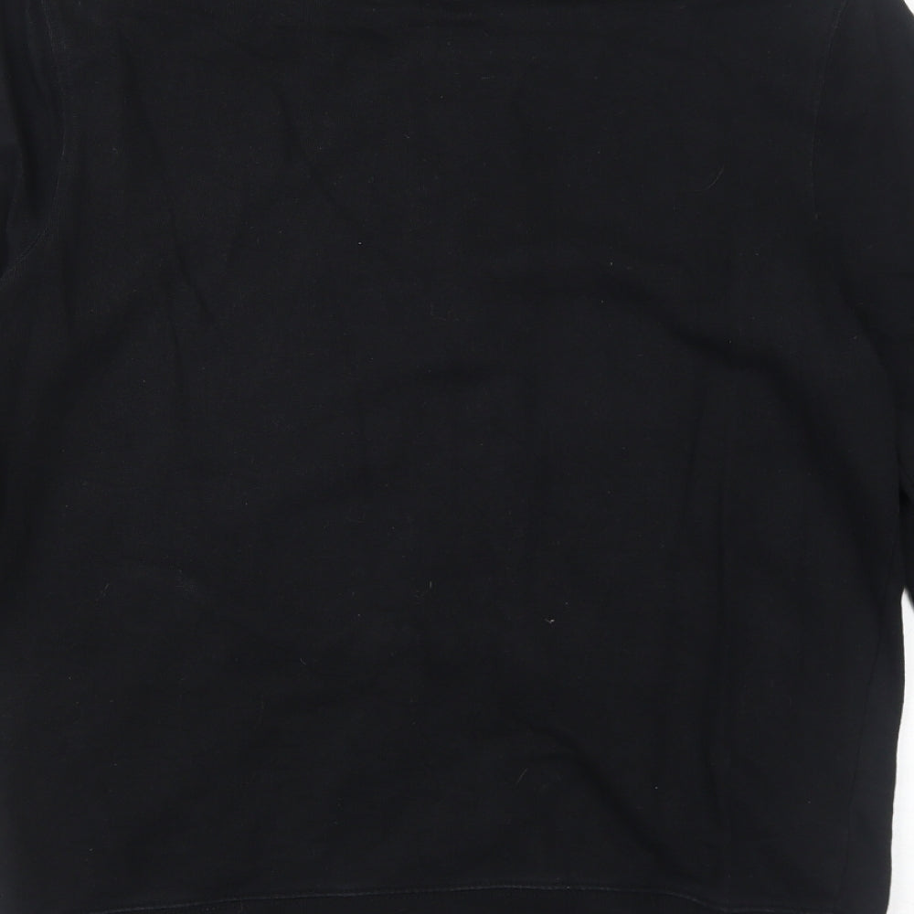 ASOS Mens Black Polyester Full Zip Sweatshirt Size S Zip