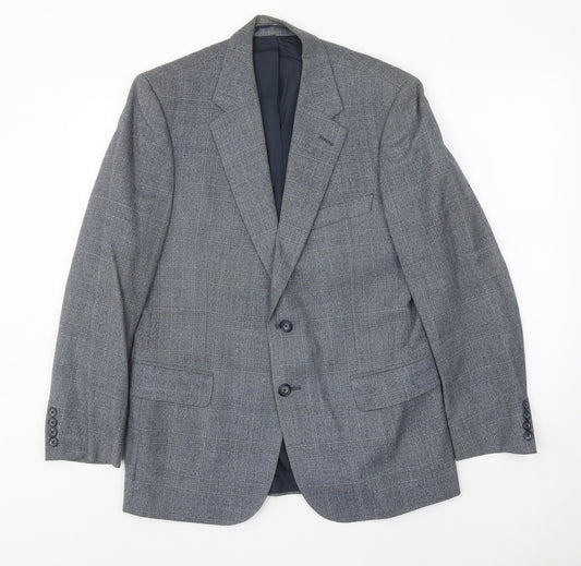 St Michael Mens Blue Wool Jacket Suit Jacket Size 38 Regular
