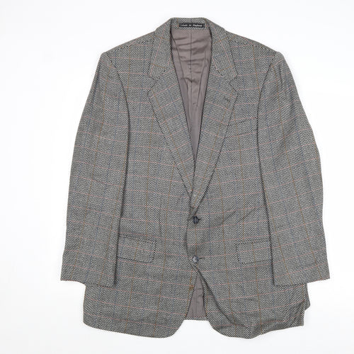 Berwin Mens Grey Wool Jacket Suit Jacket Size 42 Regular