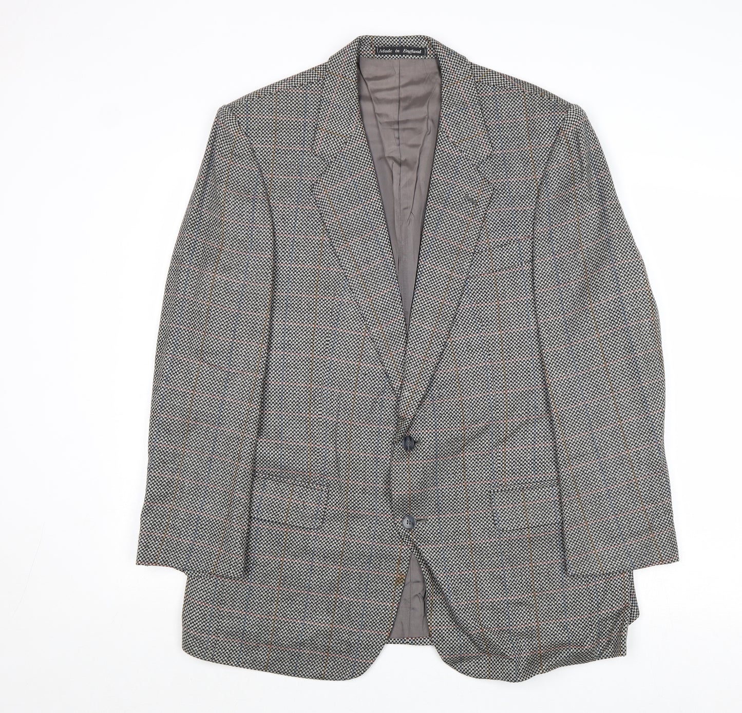 Berwin Mens Grey Wool Jacket Suit Jacket Size 42 Regular