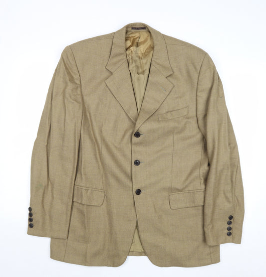 Nicholas Rowe Mens Brown Wool Jacket Suit Jacket Size 40 Regular