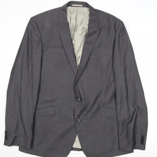 NEXT Mens Grey Wool Jacket Suit Jacket Size 44 Regular
