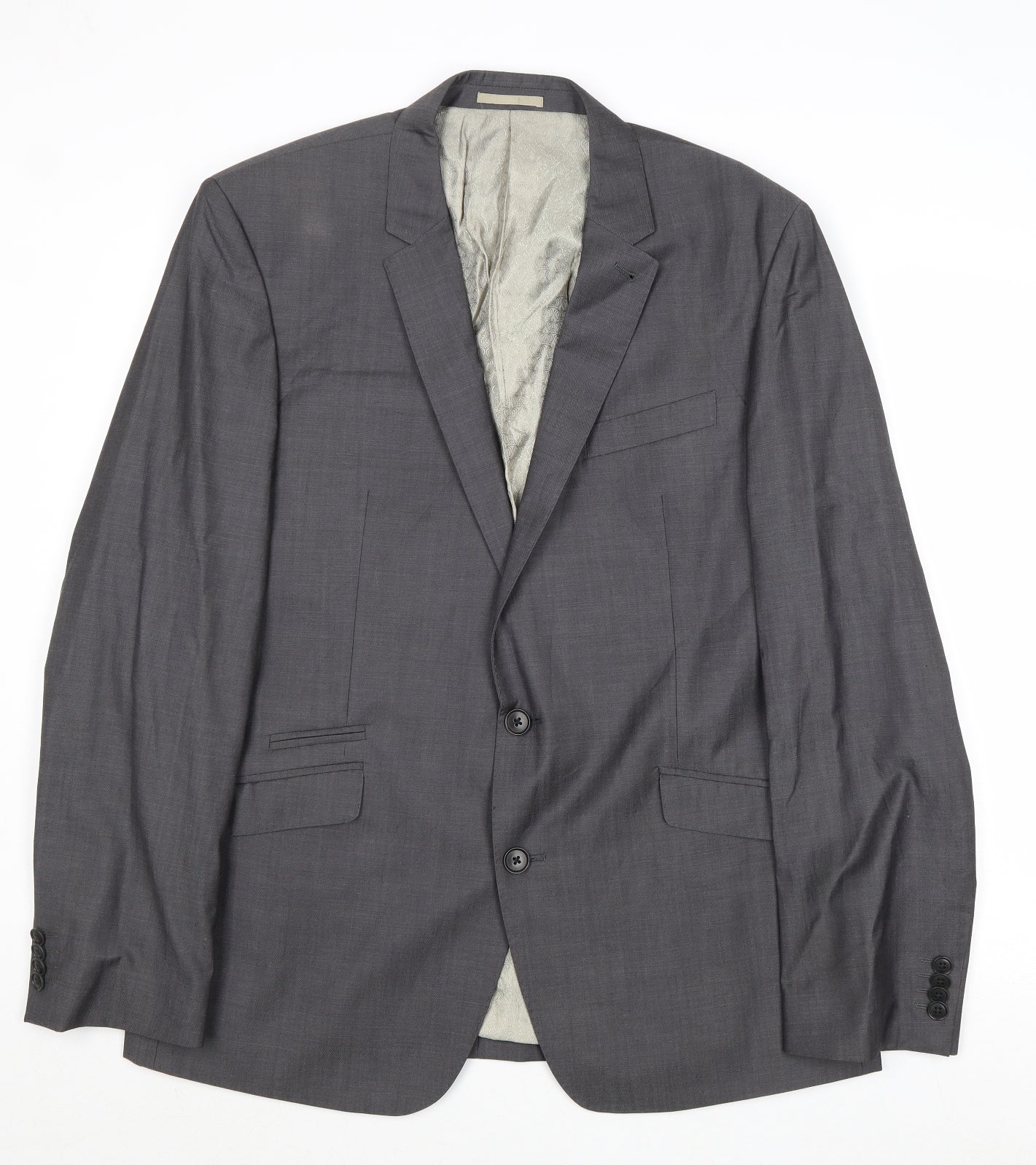 NEXT Mens Grey Wool Jacket Suit Jacket Size 44 Regular