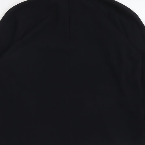 NEXT Womens Black Polyester Basic Blouse Size 14 Mock Neck