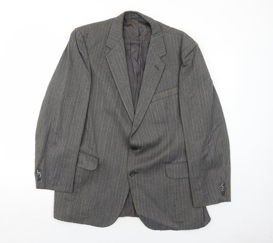 Austin Reed Mens Grey Striped Wool Jacket Suit Jacket Size 42 Regular