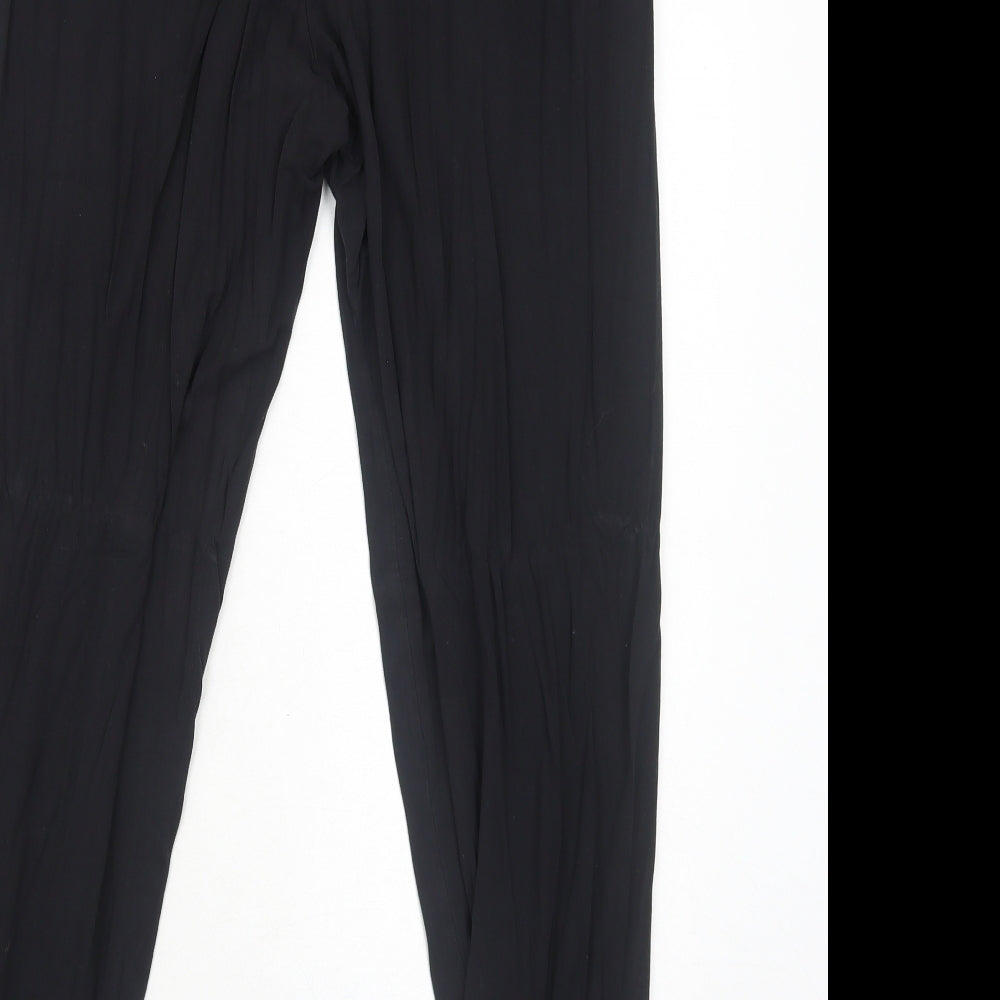 Capsule Womens Black Viscose Jogger Trousers Size 12 Regular - Elastic Waist
