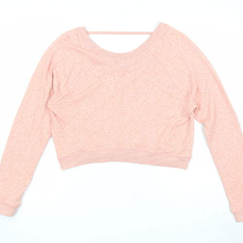 FOREVER 21 Womens Pink Cotton Pullover Sweatshirt Size L Pullover