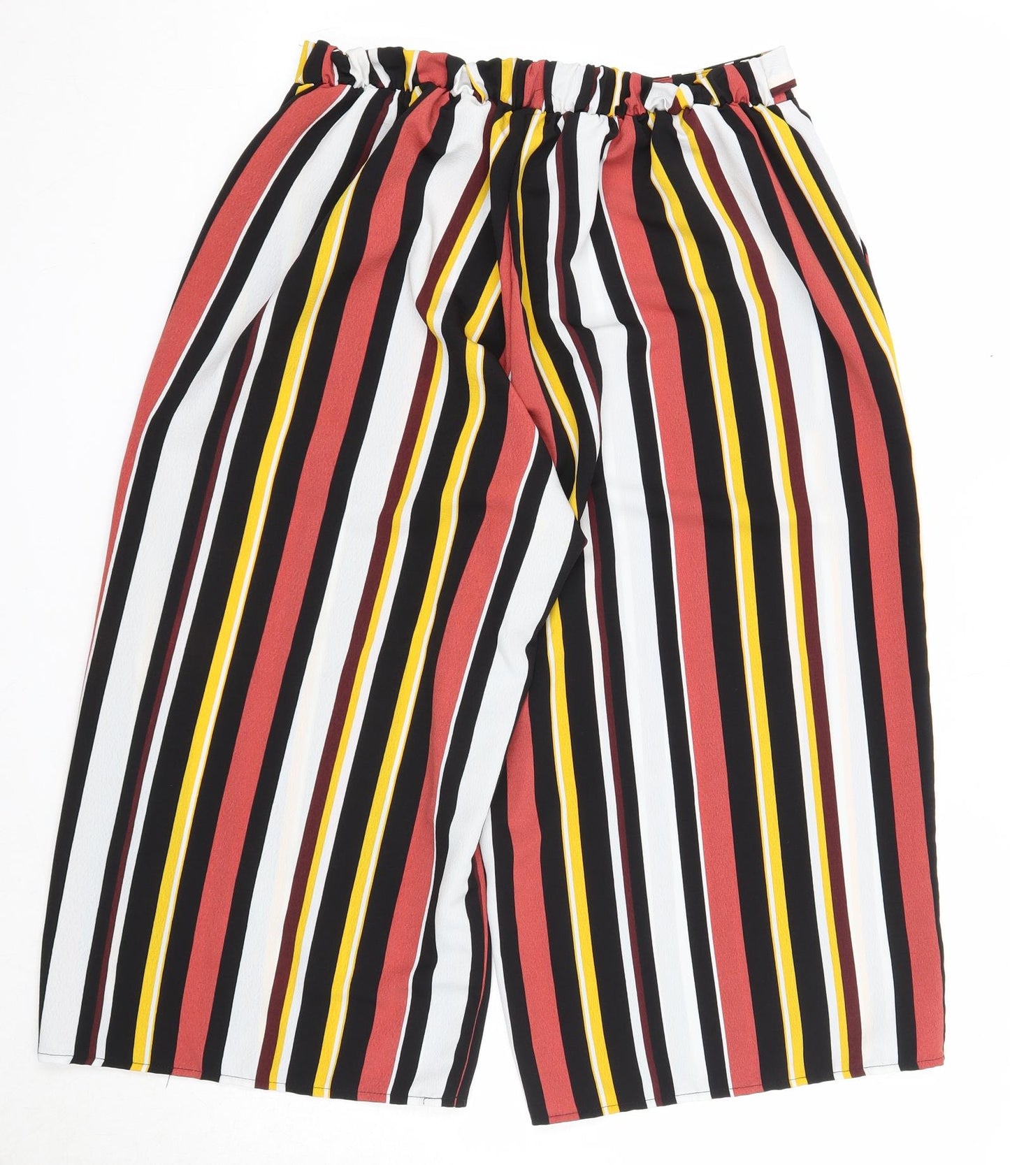 Select Womens Multicoloured Striped Polyester Trousers Size 14 Regular