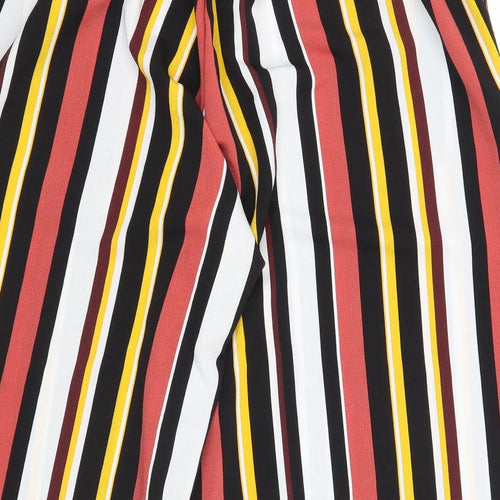 Select Womens Multicoloured Striped Polyester Trousers Size 14 Regular