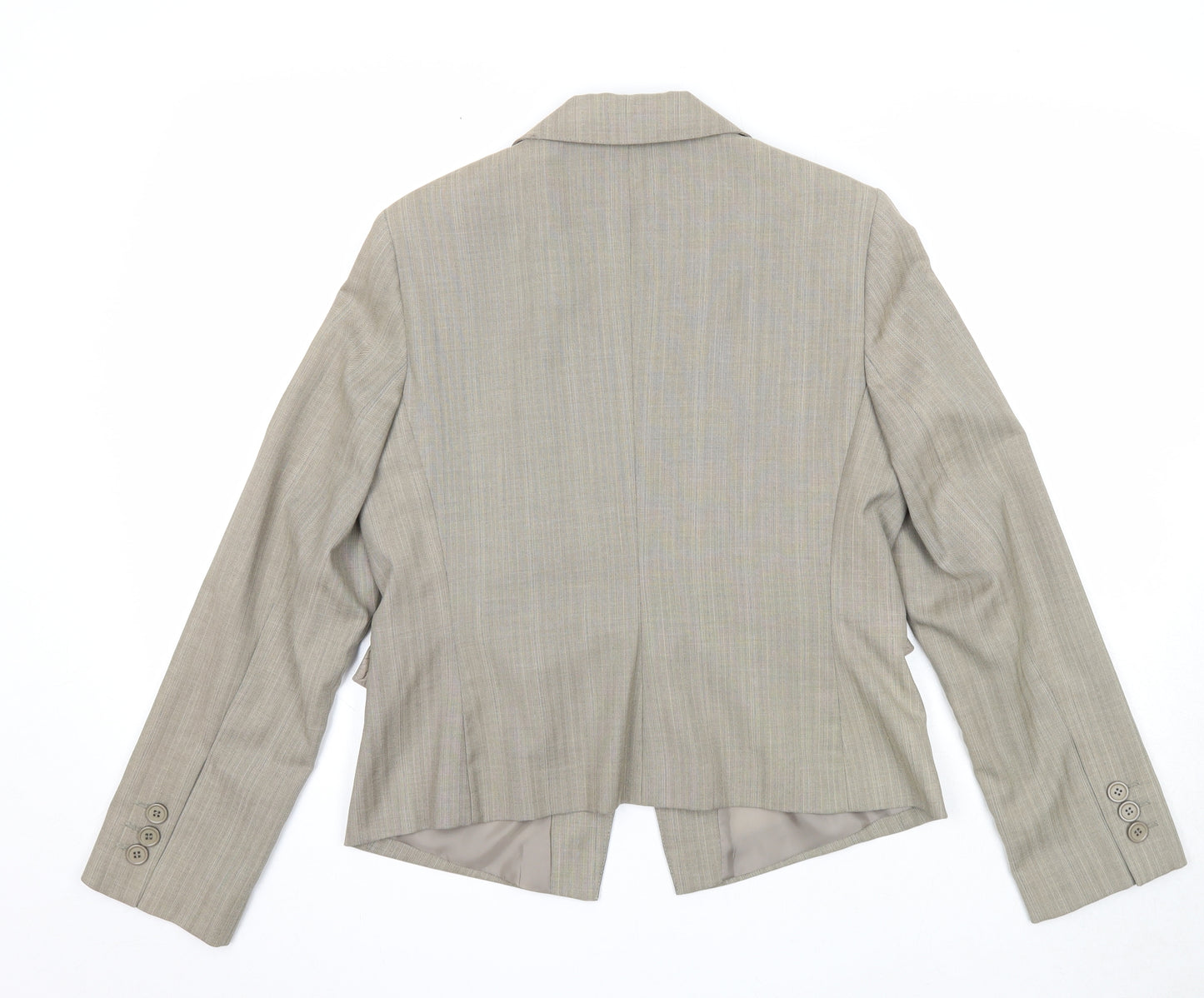 Laura Brook Womens Grey Polyester Jacket Blazer Size 14