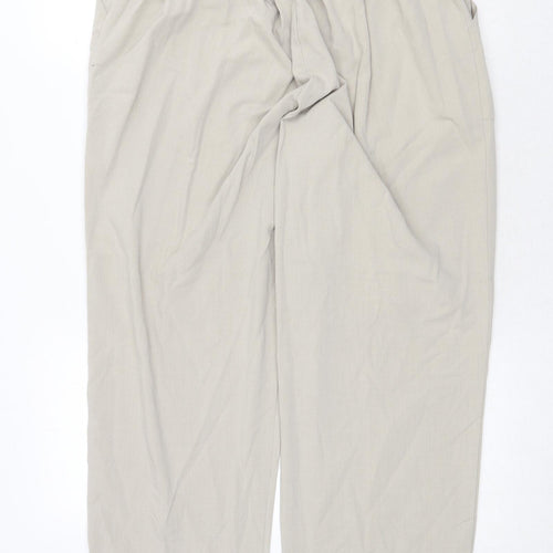 essence Womens Beige Polyester Trousers Size 22 Regular