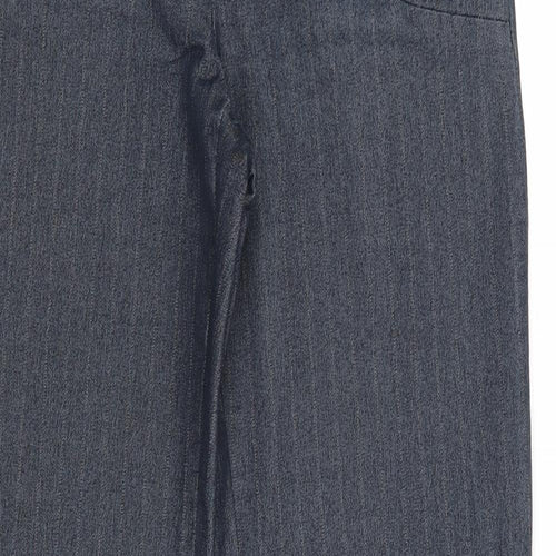 Dorothy Perkins Womens Blue Cotton Trousers Size 8 Regular Button