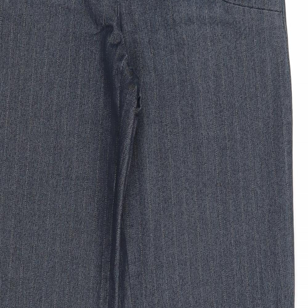 Dorothy Perkins Womens Blue Cotton Trousers Size 8 Regular Button