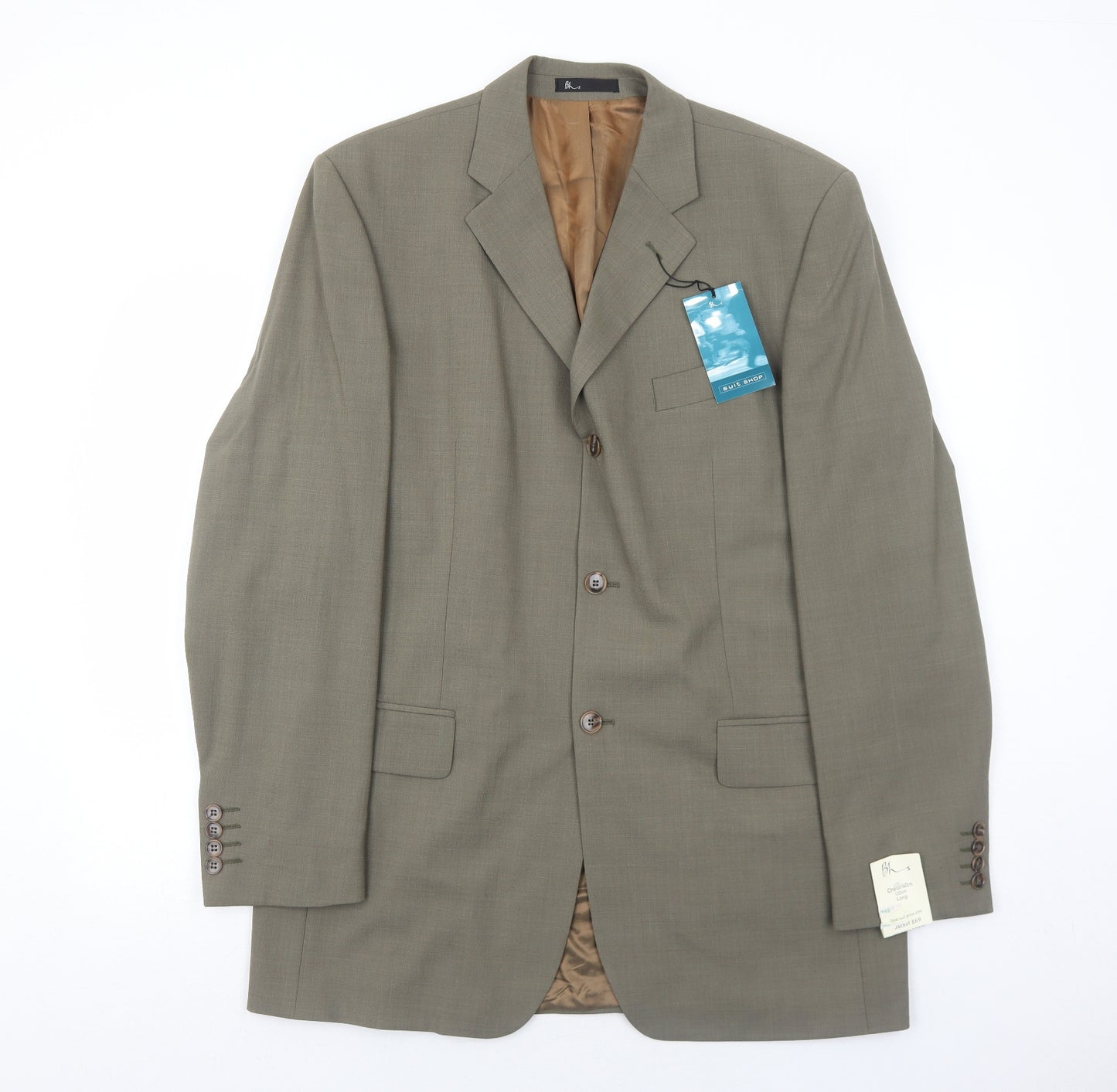 BHS Mens Brown Wool Jacket Suit Jacket Size 40 Regular