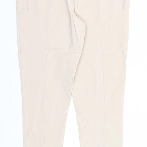 Boohoo Womens Beige Polyester Trousers Size 10 Regular