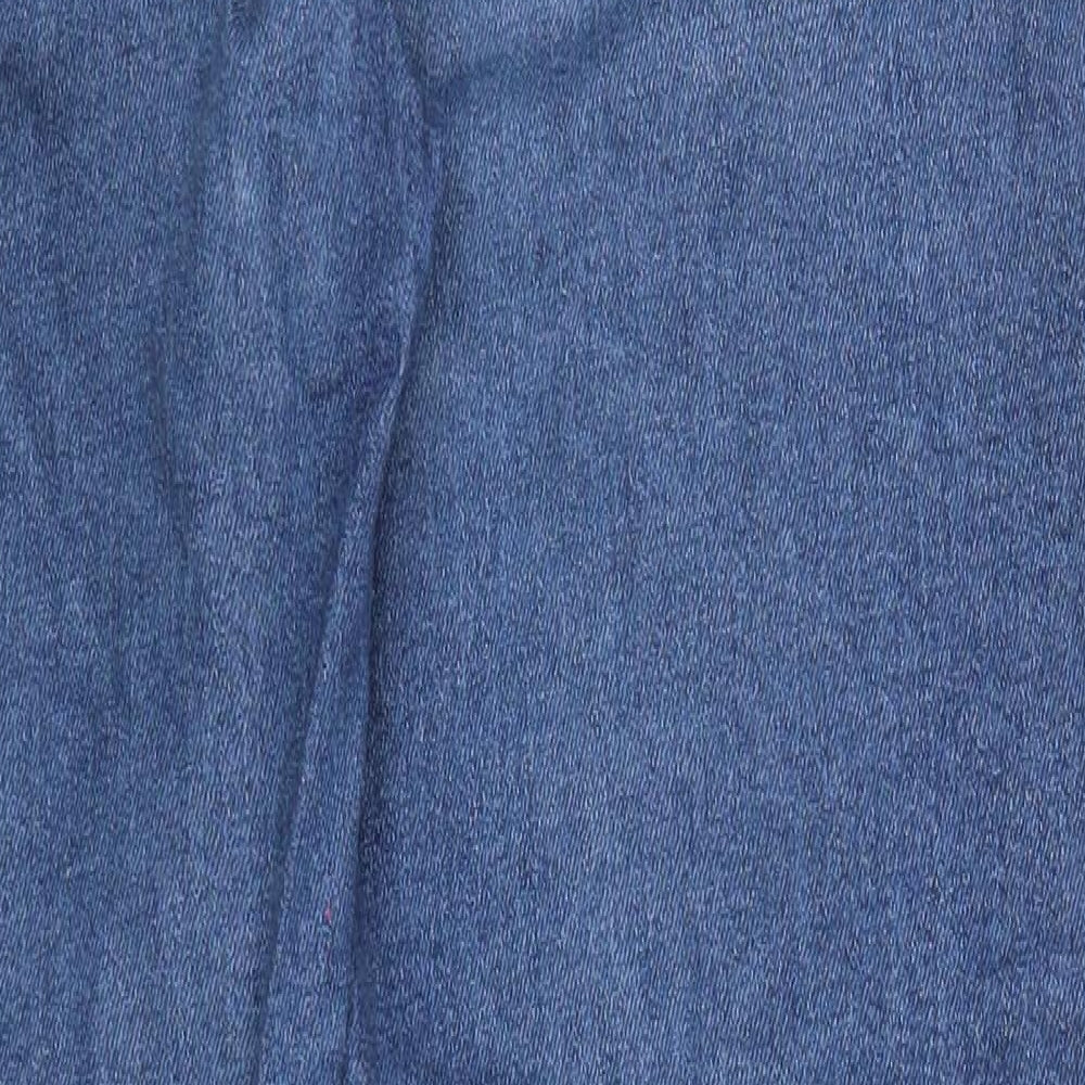 ASOS Womens Blue Cotton Straight Jeans Size 28 in L32 in Regular Zip