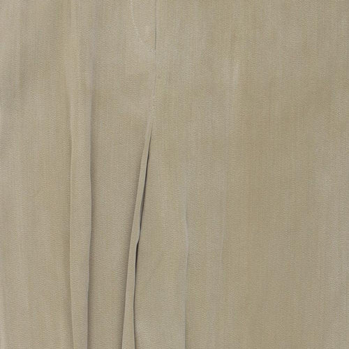 Gerry Weber Womens Brown Polyester Trousers Size 16 Regular Zip