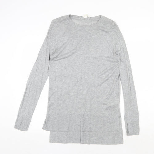 H&M Womens Grey Crew Neck Acrylic Pullover Jumper Size S