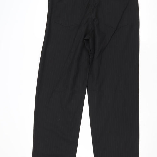 Jeff Banks Mens Black Polyester Trousers Size 34 in Regular