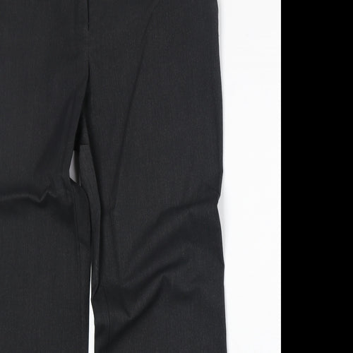 New Look Womens Black Polyester Dress Pants Trousers Size 14 Regular Zip