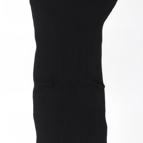 Marks and Spencer Womens Black Viscose T-Shirt Dress Size M Round Neck Pullover