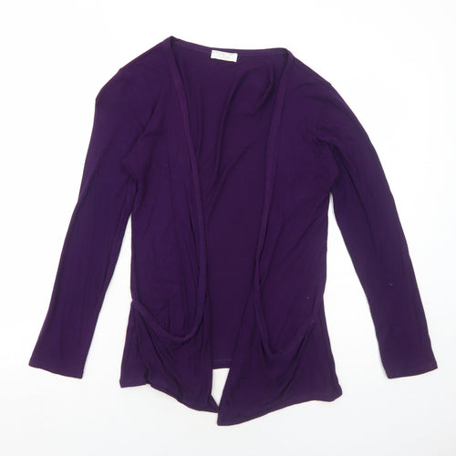 Oui Womens Purple Viscose Basic Blouse Size M V-Neck - Open