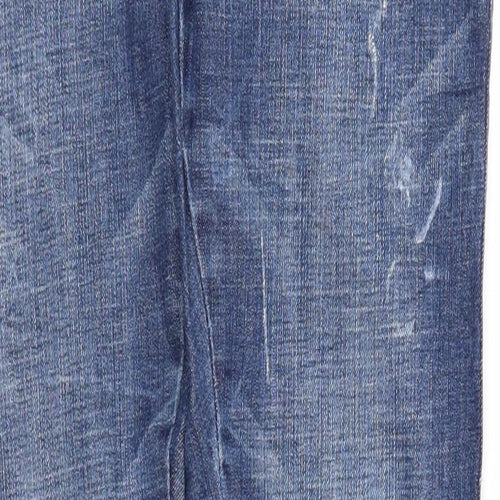 Bwny Jeans Womens Blue Cotton Straight Jeans Size 28 in L32 in Regular Zip