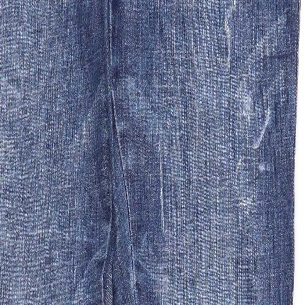 Bwny Jeans Womens Blue Cotton Straight Jeans Size 28 in L32 in Regular Zip