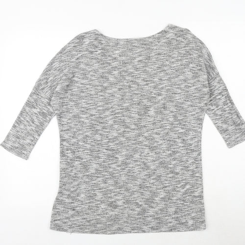 H&M Womens Grey Round Neck Viscose Pullover Jumper Size M Pullover - Parlez Vouz Fracais?