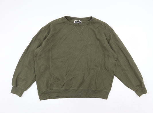 Voyager Mens Green Cotton Pullover Sweatshirt Size L