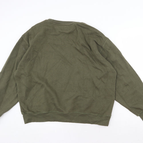 Voyager Mens Green Cotton Pullover Sweatshirt Size L