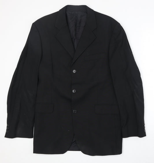 Burton Mens Black Polyester Jacket Suit Jacket Size 40 Regular