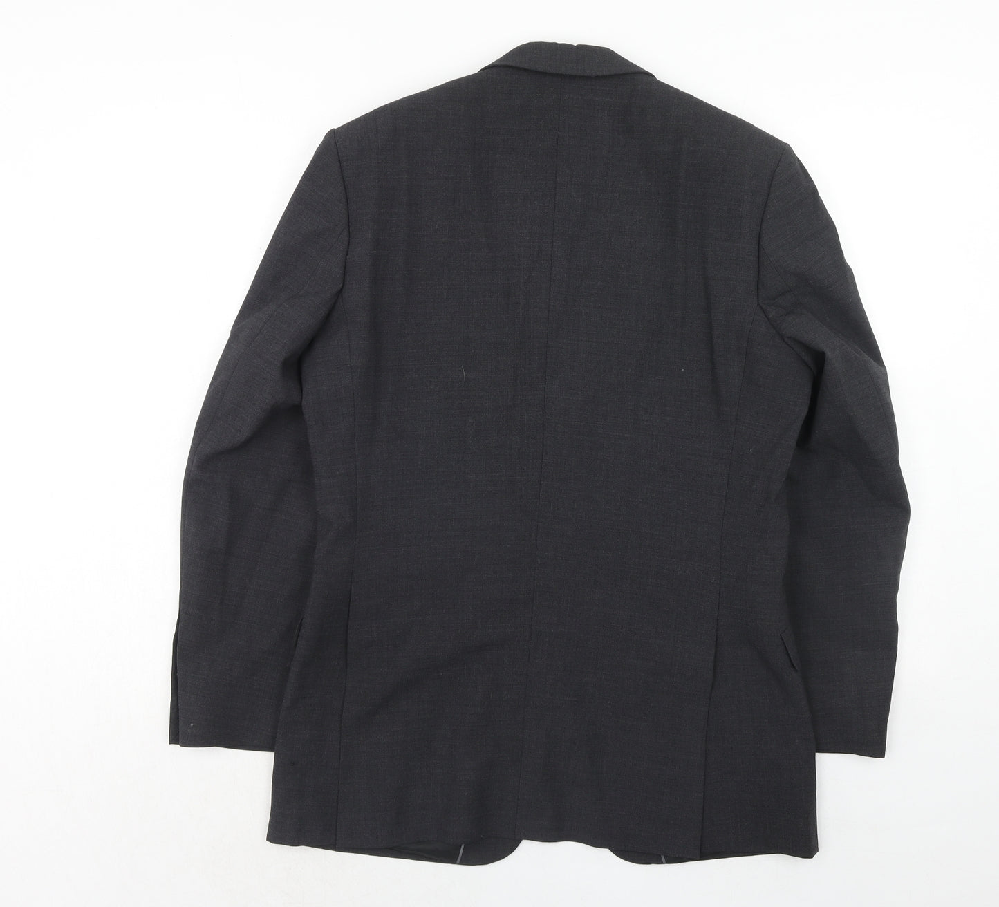 Burton Mens Grey Polyester Jacket Suit Jacket Size 38 Regular