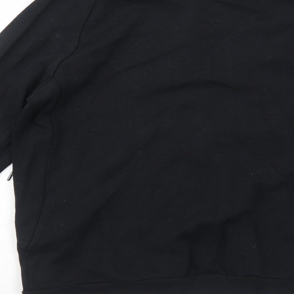 Slazenger Womens Black Cotton Full Zip Sweatshirt Size 12 Zip - Logo Zipped Pockets