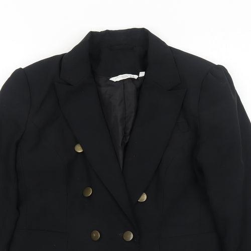 New Look Womens Black Polyester Jacket Blazer Size 12