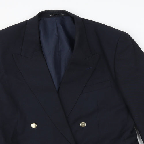 interaction Mens Blue Polyester Jacket Blazer Size 42 Regular